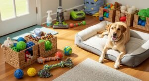 Como manter o espaço de brincadeiras do seu pet sempre limpo