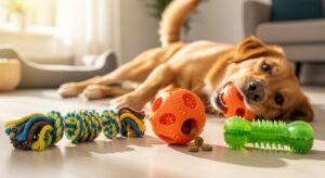 Brinquedos interativos que estimulam e limpam ao mesmo tempo